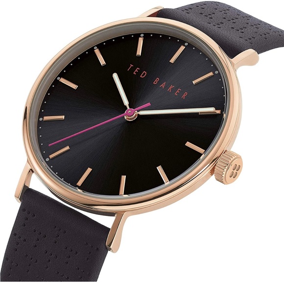 Ted Baker Other - TED BAKER 41mm Mimosaa Men’s Watch in Black Leather Strap